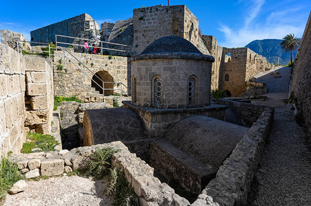 12世纪塞浦路斯凯里尼亚城堡圣乔治拜占图片