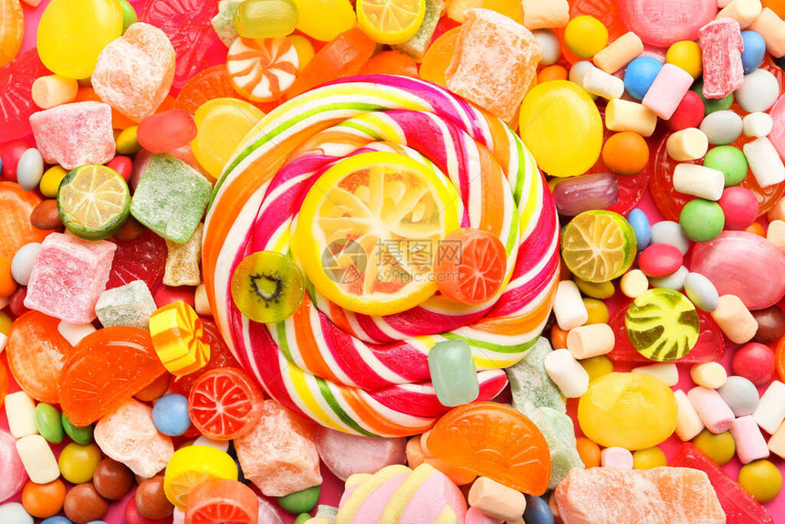 甜糖果的分类作为背景图片