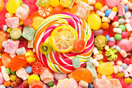甜糖果的分类作为背景图片