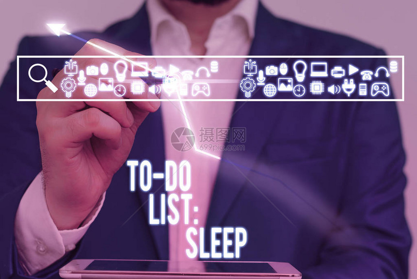 显示待办事项列表睡眠的书写笔记要做的事情的商业概念优图片
