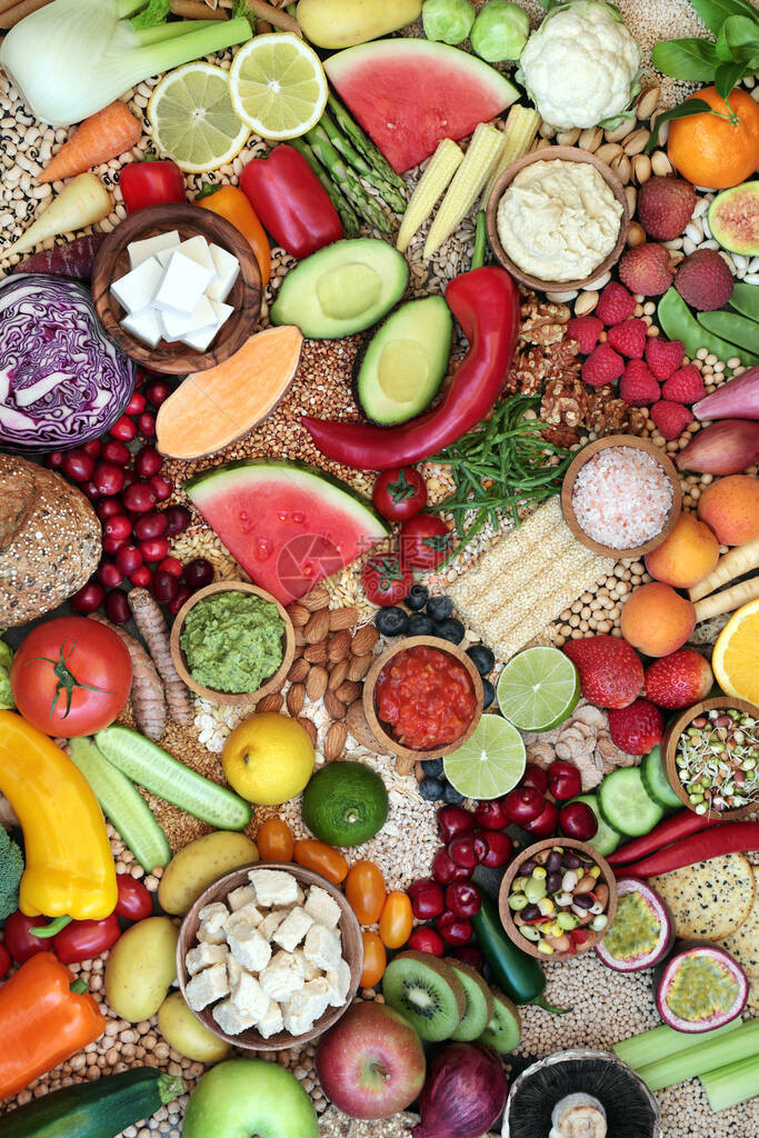 以素食为基础的健康食品图片