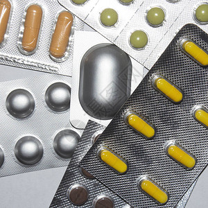 药物和药丸不同片剂的背景图片