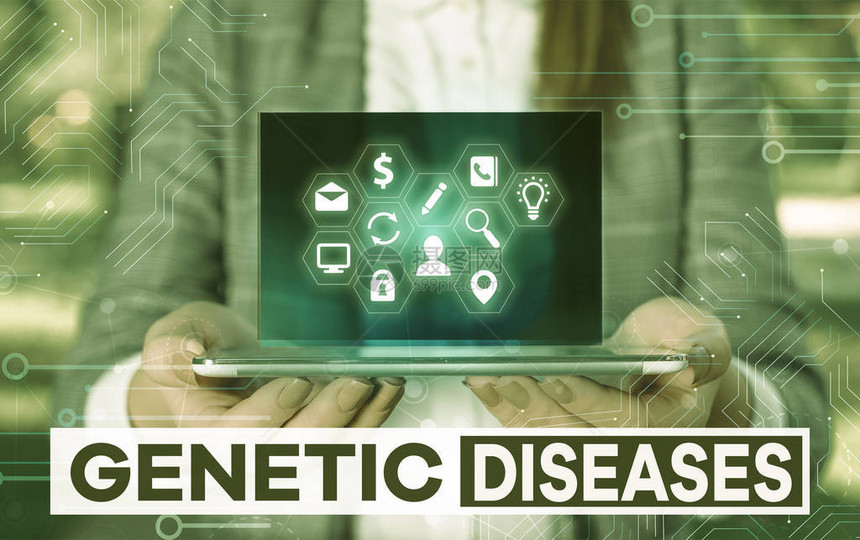 显示遗传疾病的书写笔记个体异常引起的疾病的商业图片