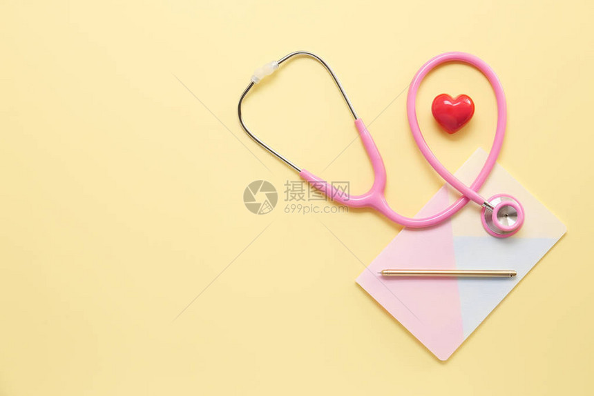 心血管镜心脏和关于颜色图片