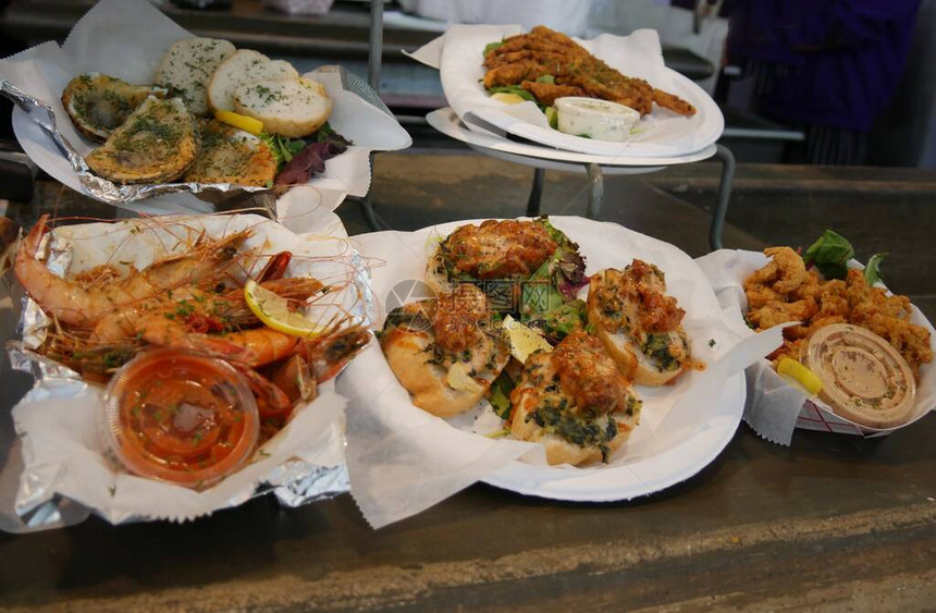 路易斯安那州新奥尔良法国市场一连串美味图片