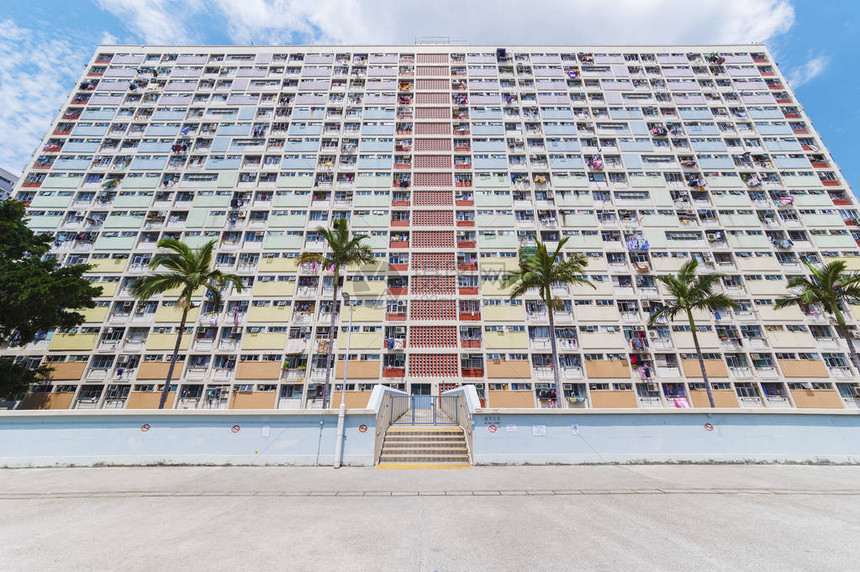 香港市高层住宅楼外观图片