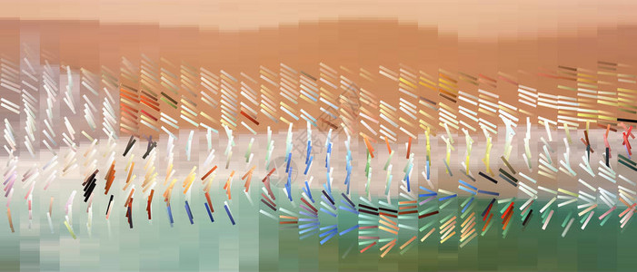 矩形的抽象彩色波浪带有错觉的图案图片