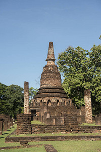 泰国北部甘烹碧府甘烹碧镇历史公园的玉佛寺遗址图片