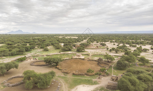 坦桑尼亚农村Maasaiboma或家庭图片