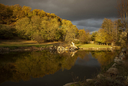 秋季景观公园自然多彩高清图片