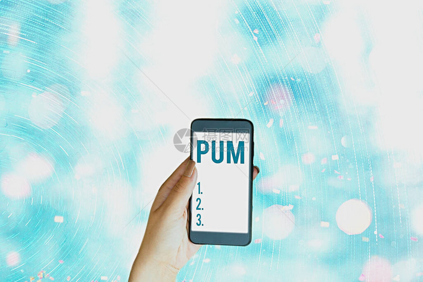 概念手写显示Pum概念意味着可以由合法应用程序执行的图片