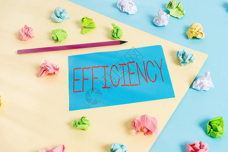 显示效率的书写笔记避免浪费材料努力做某事的能力的商业概念彩色皱纸空提图片