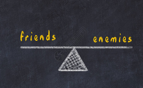 平板天平的草图朋友和敌人之图片