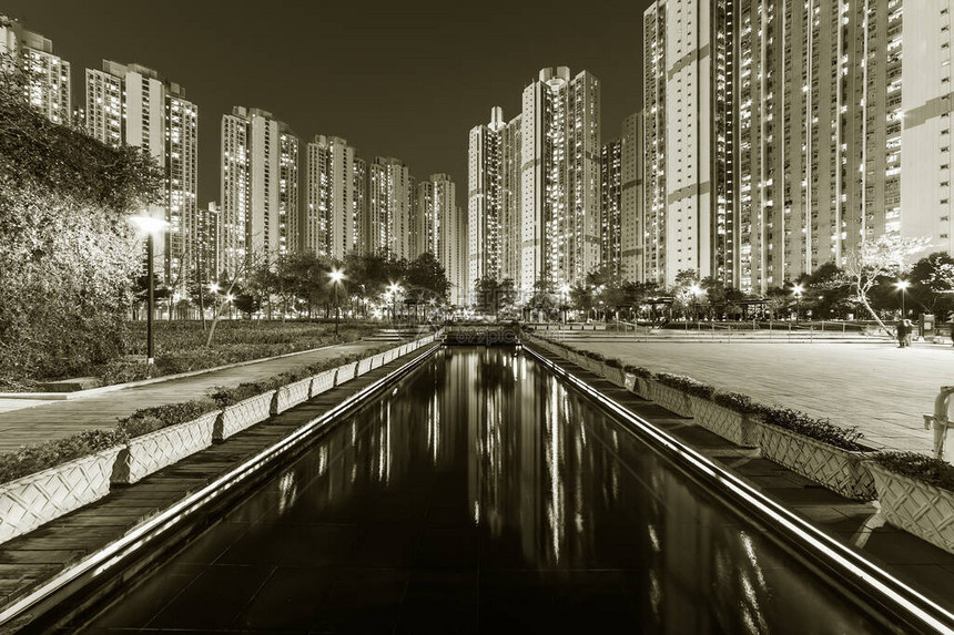 香港城市公共屋苑高层住宅楼图片