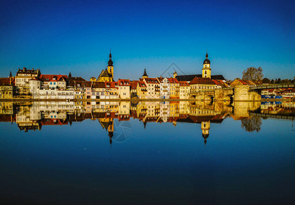 巴伐利亚的一个小镇位于基茨图片