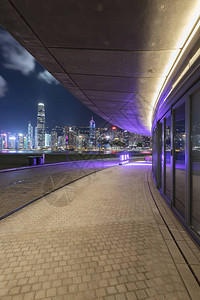 香港市维多利亚港的海边图片