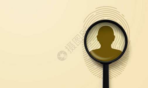 指纹作为有关个人隐私的信息来源图标人类上方的图片