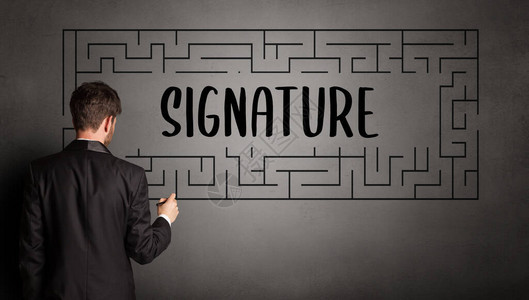 商人用Signatature注册商业教育图片