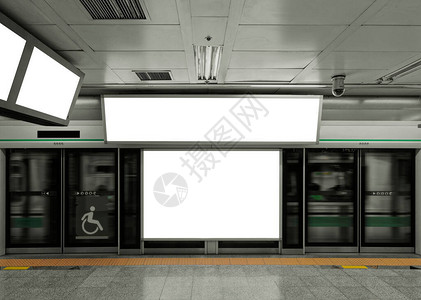媒体标牌灯箱室内地铁车站的抽贴图片