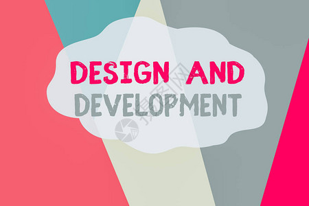 概念手写显示设计和开发概念含义为业务演示Web定义产品和服务几何背景图片