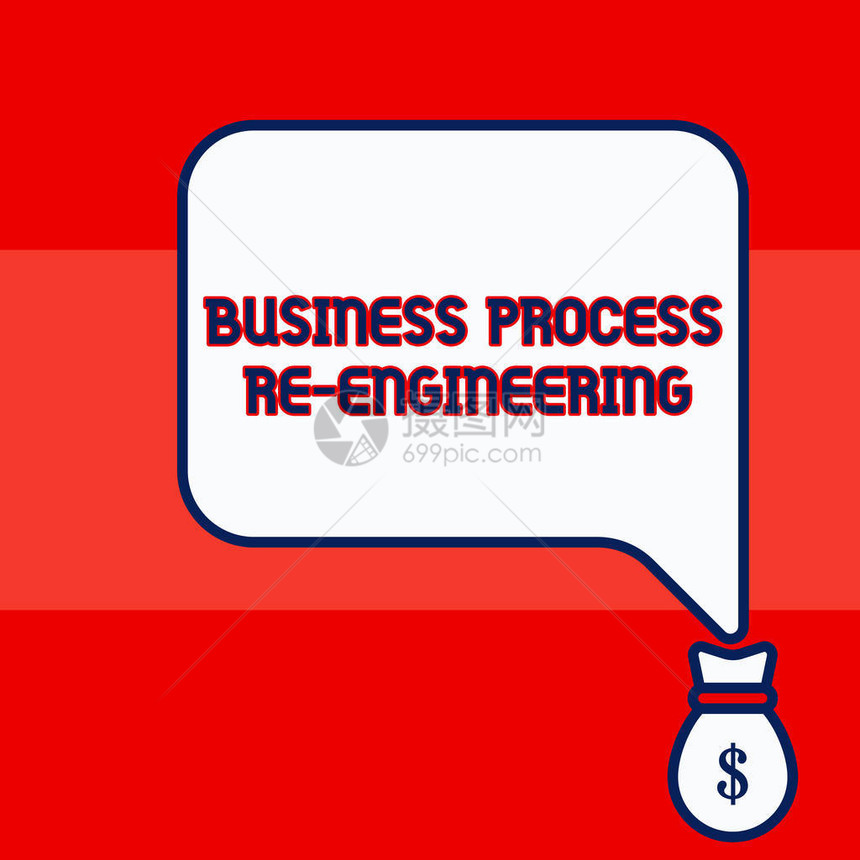 显示业务流程再工程的书写笔记用于分析和设计工作流的商业概念孤立的前面讲话泡图片