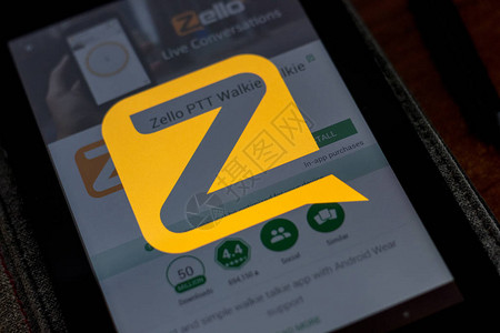 ZelloPTTWakieTalkie移动应用程序Logo背景图片