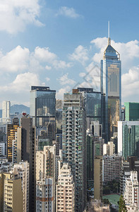 香港市中心的天际线图片