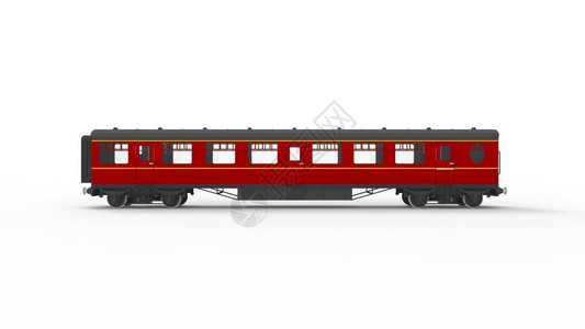 3D将白色背景的火车客运车隔离图片