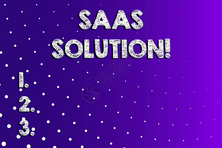 显示Saas解决方案的文本符号展示软件交付方法的商业照片图片