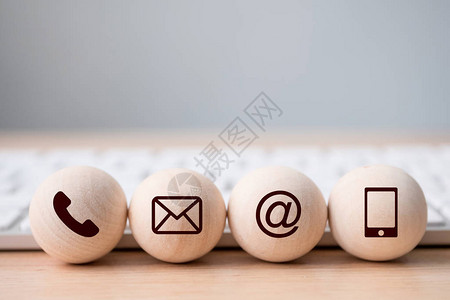 木球形符号电话邮件地址和手机网站页面与我们联系或电子图片
