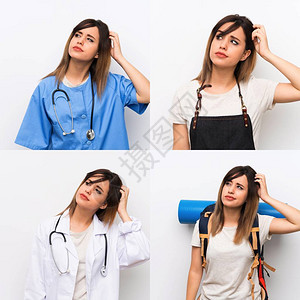 一组医生旅行者护士和女服务员图片