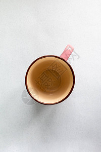 空茶杯顶视图简约设计模板图片