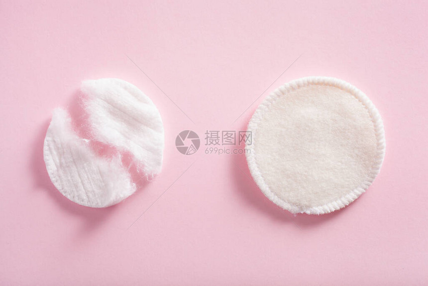 单一用途和可再利用的可冲洗棉垫清洁图片