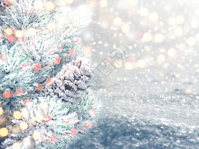 冬季圣诞节背景在森林背景上有图片