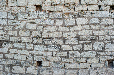 老城堡墙壁的石工纹理图片