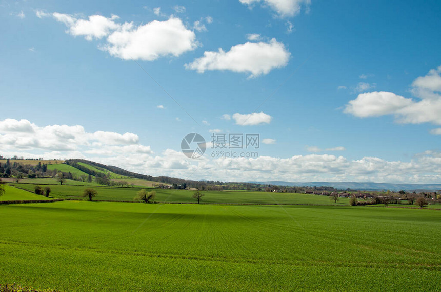 英国乡村的夏日风景图片