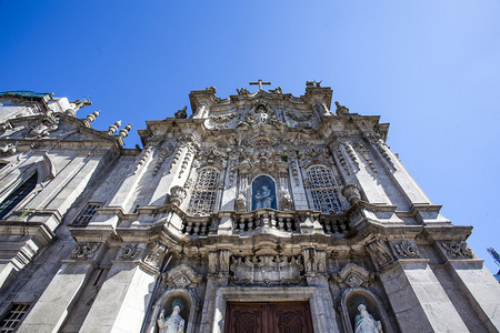 欧洲葡萄牙波尔图市中心IgrejadoCarmo罗马天图片