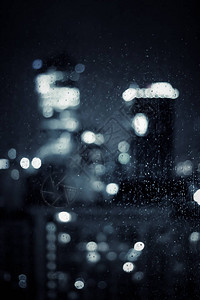 大都市夜间灯光模糊背景图片