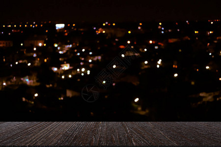 城市夜间照明bokeh去焦点模糊的背景图片