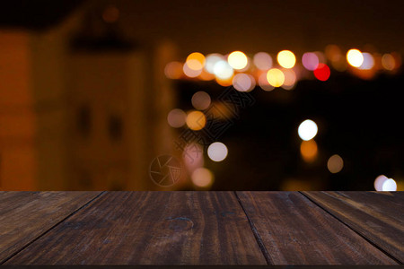 城市夜间照明bokeh去焦点模糊的背景图片