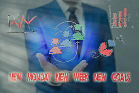 新星期一新周的新目标概念图片展示下星期的决议要完成列表info背景图片