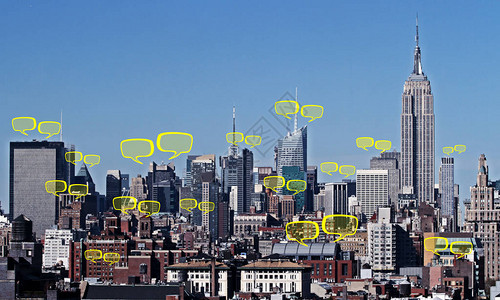 纽约市具有创意的光辉城市壁纸背景图片