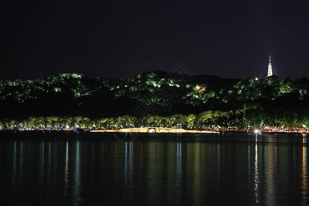 杭州夜景西湖美景图片