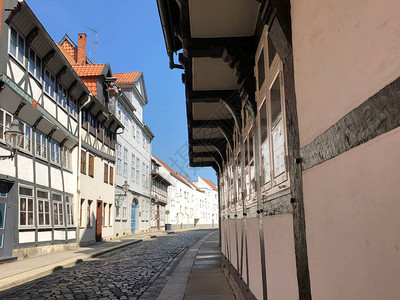 德国Braunschweig老城的背景图片