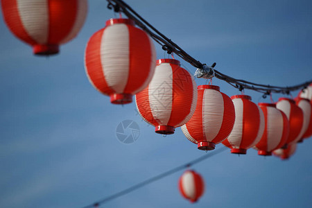 日本夏日祭灯笼背景图片