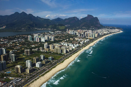 南美巴西里约热内卢的BarradaTijuca背景图片
