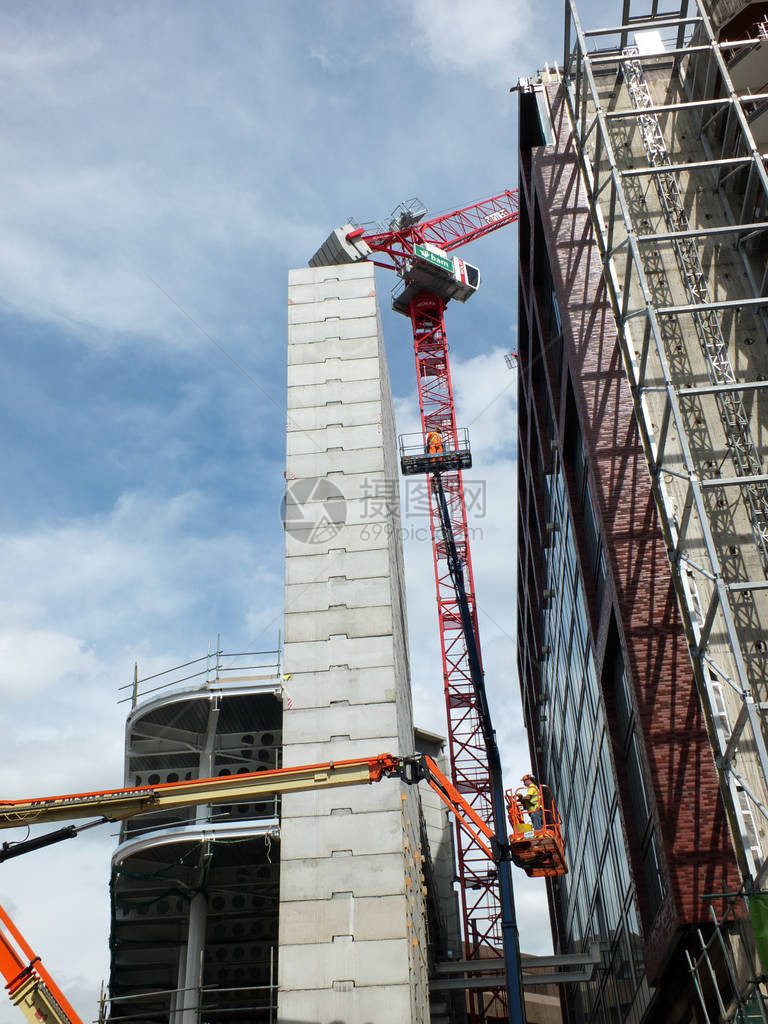 LeedsMerrion房屋开发大型建筑工地的图片