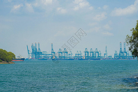 海与船的新加坡图片