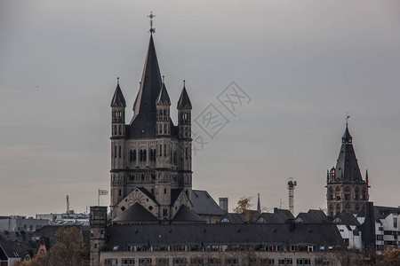 科隆老城的大教堂背景图片