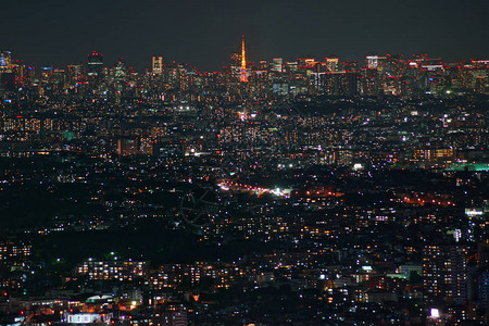 从横滨陆标志塔夜间图片